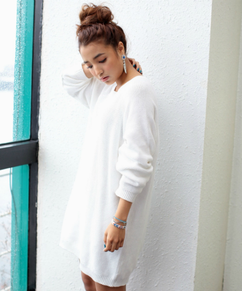 SLY（スライ）の「PIQUE MG OP-S（ワンピース・レディース・マルチ/ライトイエロー/ブラック/トップグレー/オフホワイト・2/1）」の2枚目の写真