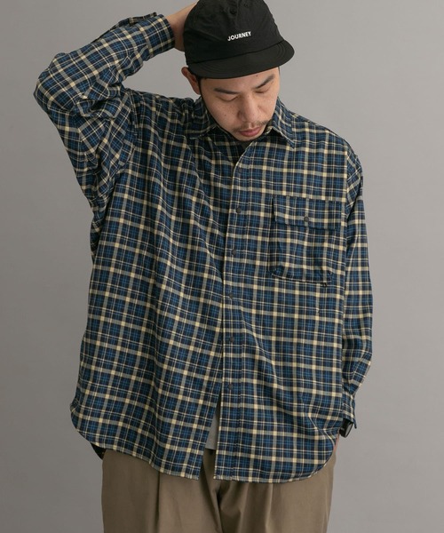 EKAL(エカル)の「ジャーニープットオンチェックシャツ(シャツ/ブラウス・メンズ・レッド/ブルー・MEDIUM/LARGE)」の21枚目の写真