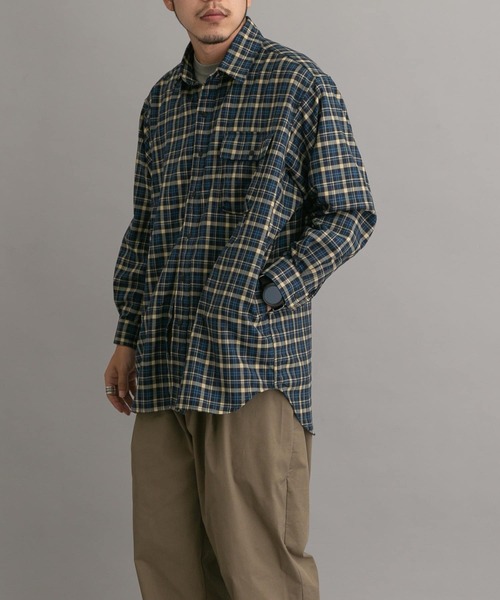 EKAL(エカル)の「ジャーニープットオンチェックシャツ(シャツ/ブラウス・メンズ・レッド/ブルー・MEDIUM/LARGE)」の18枚目の写真