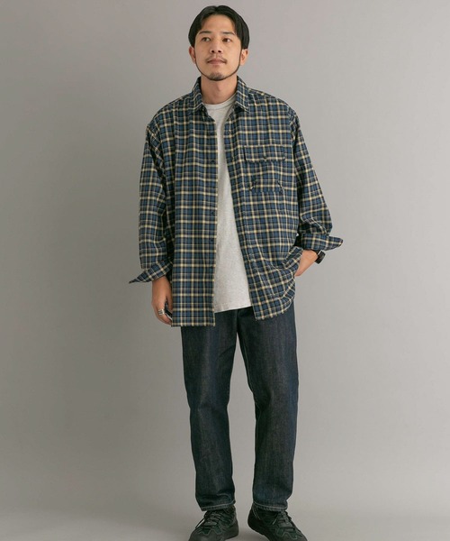 EKAL(エカル)の「ジャーニープットオンチェックシャツ(シャツ/ブラウス・メンズ・レッド/ブルー・MEDIUM/LARGE)」の7枚目の写真