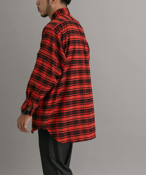 EKAL(エカル)の「ジャーニープットオンチェックシャツ(シャツ/ブラウス・メンズ・レッド/ブルー・MEDIUM/LARGE)」の20枚目の写真