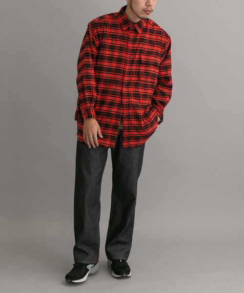 EKAL(エカル)の「ジャーニープットオンチェックシャツ(シャツ/ブラウス・メンズ・レッド/ブルー・MEDIUM/LARGE)」の11枚目の写真