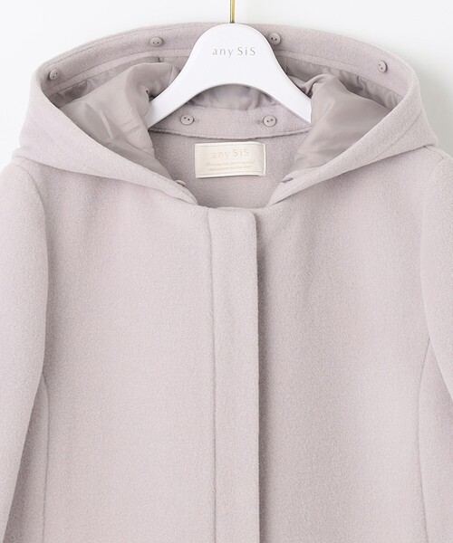 ANY SIS（エニィスィス）の「【美人百花11月号掲載】2WAYスーペリアファインウールモッサ コート（その他アウター・レディース・ピンク系/アイボリー系/グレー系・3/2/1）」の11枚目の写真