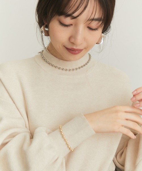 VIS(ビス)の「【3WAY】バイカラーマグネットボールチェーンネックレス(ネックレス・レディース・ゴールド系その他/シルバー・FREE)」の9枚目の写真