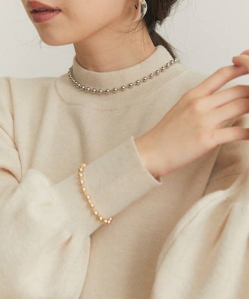 VIS(ビス)の「【3WAY】バイカラーマグネットボールチェーンネックレス(ネックレス・レディース・ゴールド系その他/シルバー・FREE)」の10枚目の写真