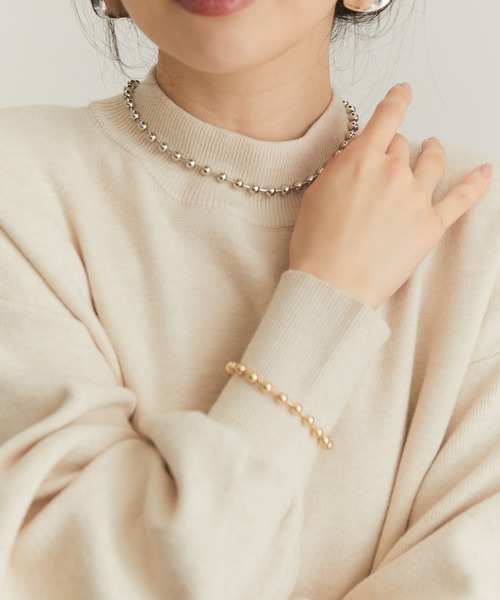 VIS(ビス)の「【3WAY】バイカラーマグネットボールチェーンネックレス(ネックレス・レディース・ゴールド系その他/シルバー・FREE)」の18枚目の写真