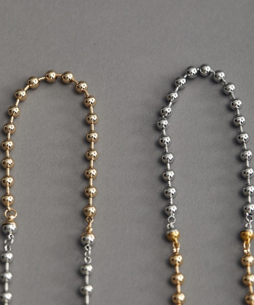 VIS(ビス)の「【3WAY】バイカラーマグネットボールチェーンネックレス(ネックレス・レディース・ゴールド系その他/シルバー・FREE)」の12枚目の写真