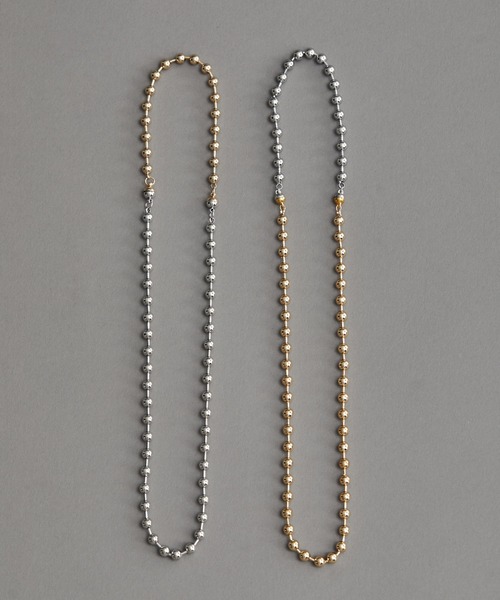 VIS(ビス)の「【3WAY】バイカラーマグネットボールチェーンネックレス(ネックレス・レディース・ゴールド系その他/シルバー・FREE)」の11枚目の写真