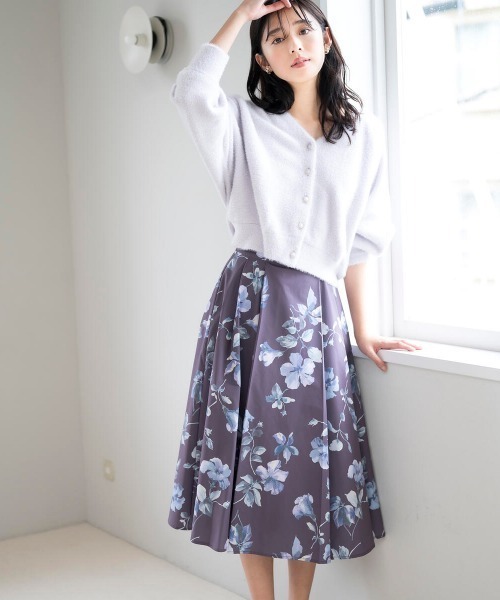 MISCH MASCH(ミッシュマッシュ)の「フラワータフタスカート(スカート・レディース・ブラウン系その他/ブルー系その他・SMALL/MEDIUM)」の5枚目の写真