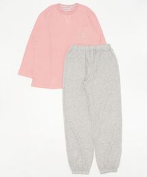 COMME CI COMME CA/コムシコムサ ルームウェア 長袖長パンツ 表裏綿100%キルト/ダンボールニット セットアップ