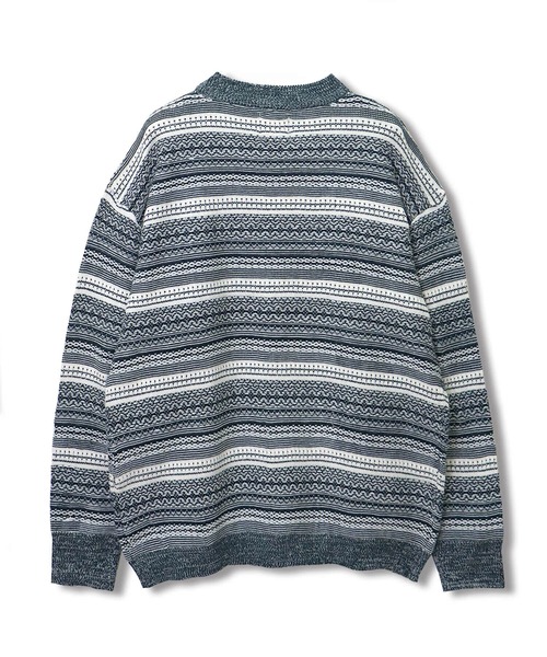 CORISCO（コリスコ）の「ジャガードニット クルー(M1)（ニット/セーター・メンズ・その他/ベージュ/グリーン・MEDIUM/LARGE/X-LARGE）」の13枚目の写真