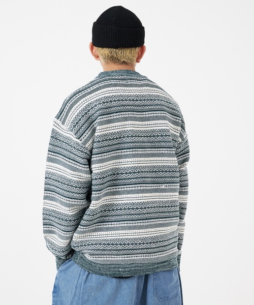 CORISCO（コリスコ）の「ジャガードニット クルー(M1)（ニット/セーター・メンズ・その他/ベージュ/グリーン・MEDIUM/LARGE/X-LARGE）」の10枚目の写真