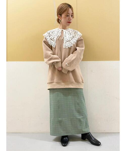 SLURR（スラ―）の「ウラキモウボリュームスリーブチュニック（チュニック・レディース・チャコールグレー/ミント/モカ/アイボリー・FREE）」の19枚目の写真