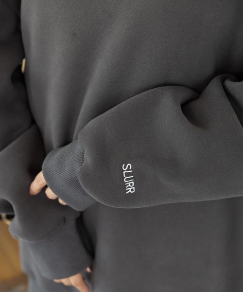 SLURR（スラ―）の「ウラキモウボリュームスリーブチュニック（チュニック・レディース・チャコールグレー/ミント/モカ/アイボリー・FREE）」の5枚目の写真