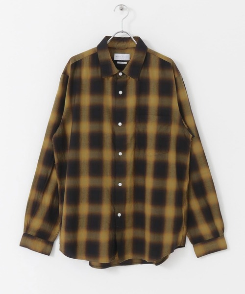 MANUAL ALPHABET（マニュアル アルファベット）の「MANUAL ALPHABET　TWILL CHECK L/F R/C SHIRTS（シャツ/ブラウス・メンズ・ブラウン系その他/ホワイト系その他・3/2）」の2枚目の写真