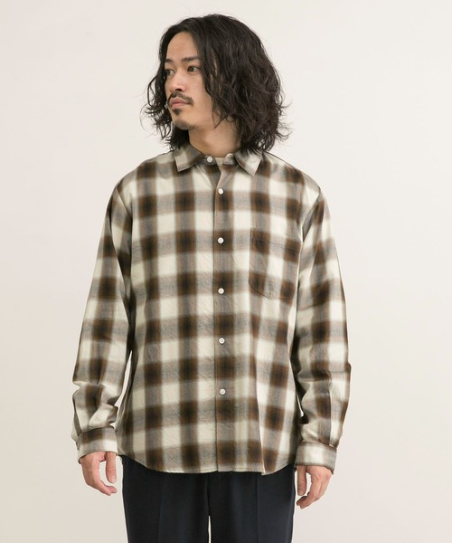 MANUAL ALPHABET（マニュアル アルファベット）の「MANUAL ALPHABET　TWILL CHECK L/F R/C SHIRTS（シャツ/ブラウス・メンズ・ブラウン系その他/ホワイト系その他・3/2）」の10枚目の写真