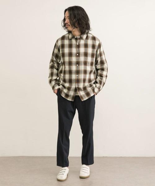 MANUAL ALPHABET（マニュアル アルファベット）の「MANUAL ALPHABET　TWILL CHECK L/F R/C SHIRTS（シャツ/ブラウス・メンズ・ブラウン系その他/ホワイト系その他・3/2）」の9枚目の写真