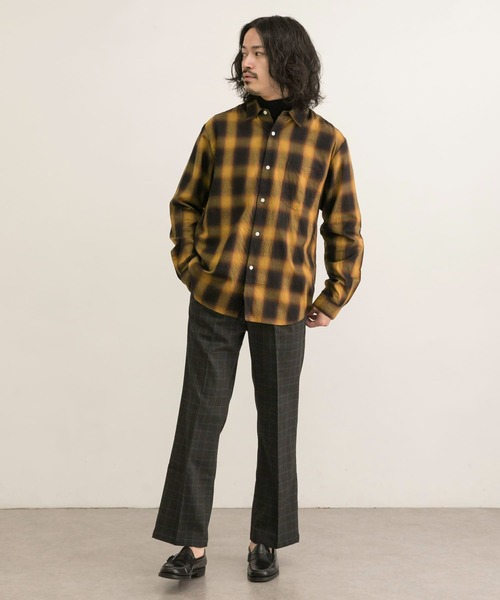 MANUAL ALPHABET（マニュアル アルファベット）の「MANUAL ALPHABET　TWILL CHECK L/F R/C SHIRTS（シャツ/ブラウス・メンズ・ブラウン系その他/ホワイト系その他・3/2）」の5枚目の写真