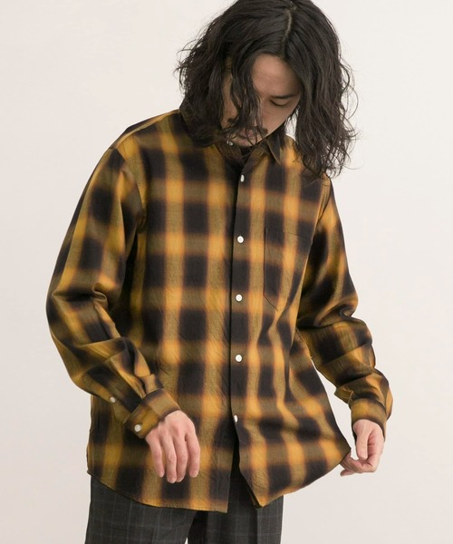 MANUAL ALPHABET（マニュアル アルファベット）の「MANUAL ALPHABET　TWILL CHECK L/F R/C SHIRTS（シャツ/ブラウス・メンズ・ブラウン系その他/ホワイト系その他・3/2）」の4枚目の写真