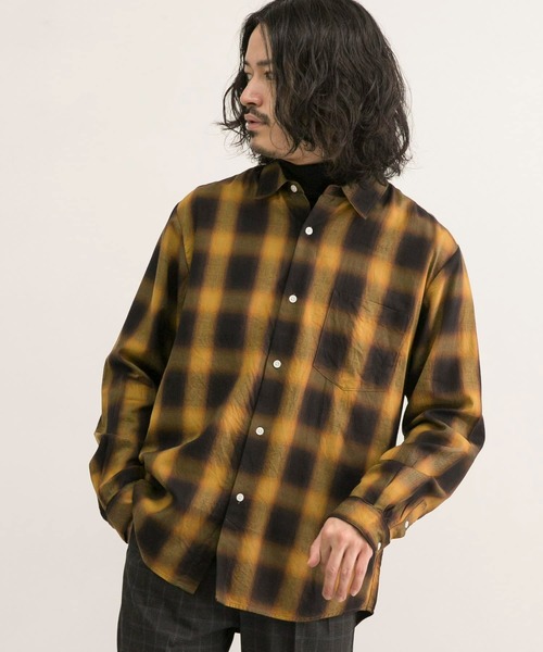 MANUAL ALPHABET（マニュアル アルファベット）の「MANUAL ALPHABET　TWILL CHECK L/F R/C SHIRTS（シャツ/ブラウス・メンズ・ブラウン系その他/ホワイト系その他・3/2）」の3枚目の写真