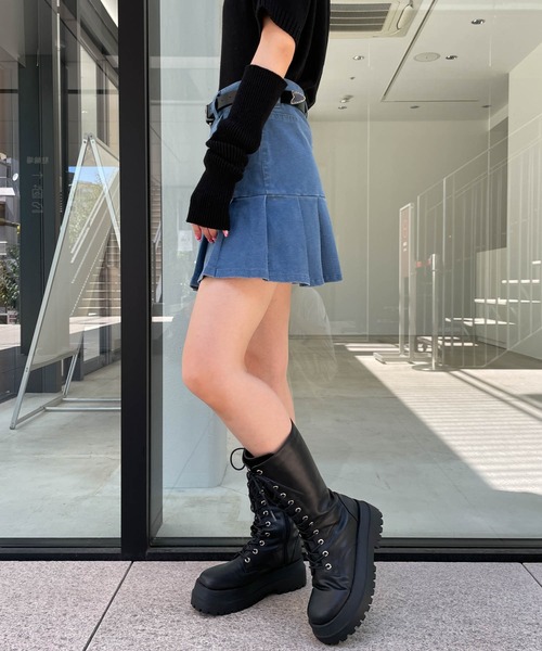 セール】WEGO/プリーツ切り替えミニスカート（スカート）｜WEGO