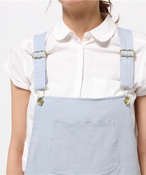 mystic（ミスティック）の「シャンブレーサロペット（サロペット/オーバーオール・レディース・グレー/サックスブルー/ブラック・ﾌﾘ-）」の14枚目の写真