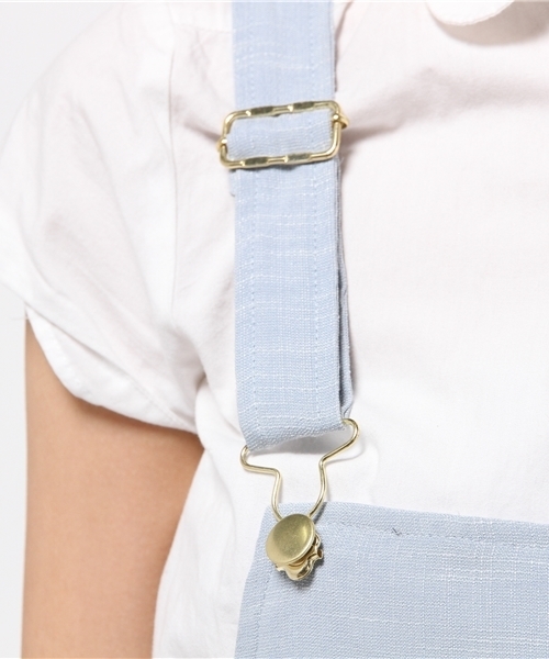 mystic（ミスティック）の「シャンブレーサロペット（サロペット/オーバーオール・レディース・グレー/サックスブルー/ブラック・ﾌﾘ-）」の4枚目の写真