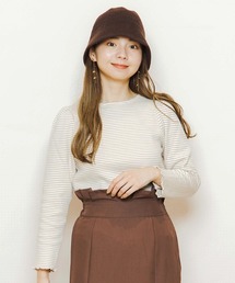 flower | キャラメルボーダートップ(Tシャツ/カットソー)