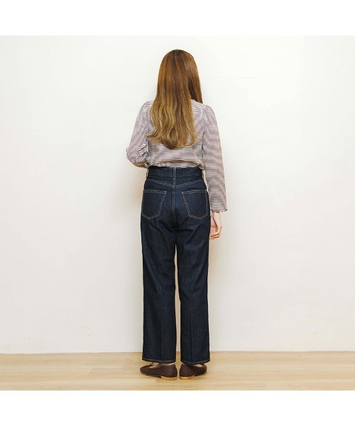 flower（フラワー）の「キャラメルボーダートップ（Tシャツ/カットソー・レディース・ブラウン/ベージュ・FREE）」の7枚目の写真