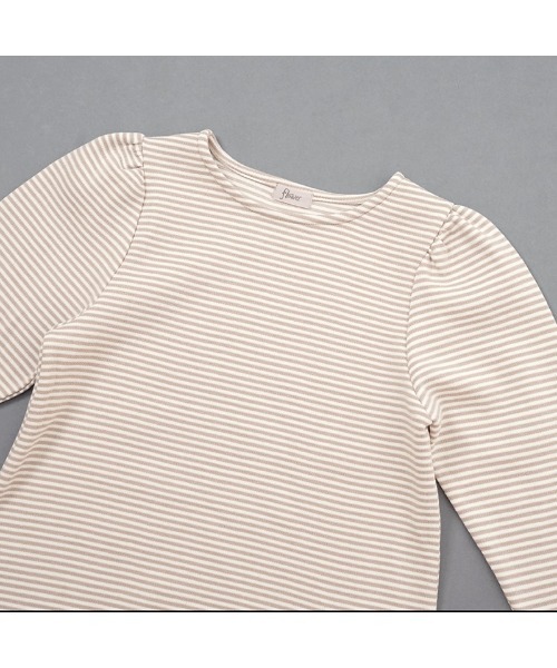 flower（フラワー）の「キャラメルボーダートップ（Tシャツ/カットソー・レディース・ブラウン/ベージュ・FREE）」の17枚目の写真