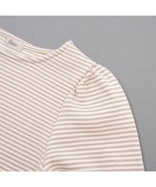 flower（フラワー）の「キャラメルボーダートップ（Tシャツ/カットソー・レディース・ブラウン/ベージュ・FREE）」の18枚目の写真