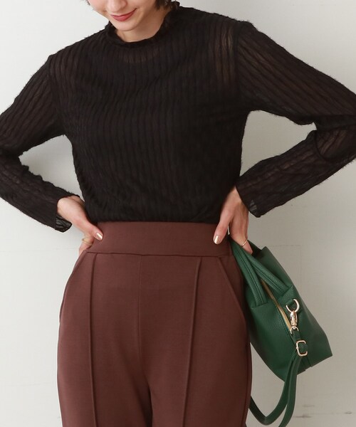 Cutie Blonde(キューティーブロンド)の「◆起毛シアーハイネックプルオーバー(Tシャツ/カットソー・レディース・ピンク系/ホワイト系/ブラック・02/03)」の3枚目の写真