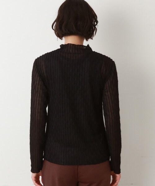 Cutie Blonde(キューティーブロンド)の「◆起毛シアーハイネックプルオーバー(Tシャツ/カットソー・レディース・ピンク系/ホワイト系/ブラック・02/03)」の6枚目の写真