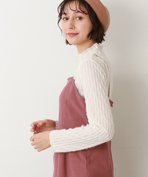 Cutie Blonde(キューティーブロンド)の「◆起毛シアーハイネックプルオーバー(Tシャツ/カットソー・レディース・ピンク系/ホワイト系/ブラック・02/03)」の12枚目の写真