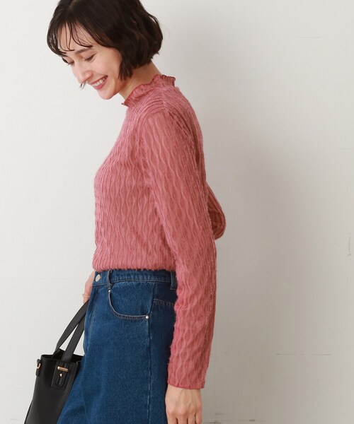 Cutie Blonde(キューティーブロンド)の「◆起毛シアーハイネックプルオーバー(Tシャツ/カットソー・レディース・ピンク系/ホワイト系/ブラック・02/03)」の19枚目の写真