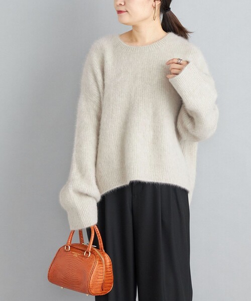 SHIPS（シップス）の「〈手洗い可能〉フォックス クルーネック ニット プルオーバー◆（ニット/セーター・レディース・ダークグレー/イエロー/スカイブルー/ナチュラル・ONE SIZE）」の18枚目の写真