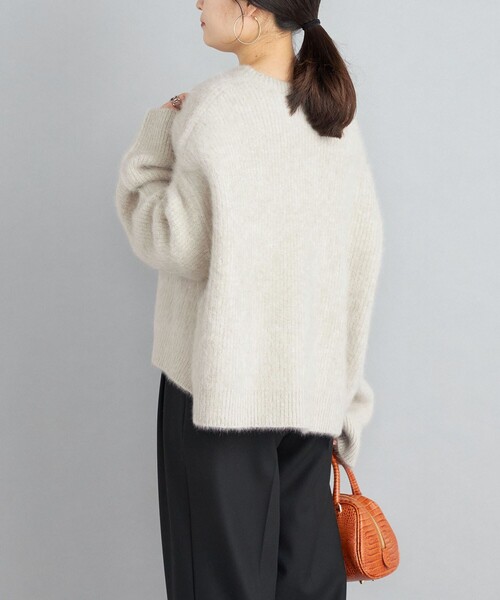 SHIPS（シップス）の「〈手洗い可能〉フォックス クルーネック ニット プルオーバー◆（ニット/セーター・レディース・ダークグレー/イエロー/スカイブルー/ナチュラル・ONE SIZE）」の8枚目の写真