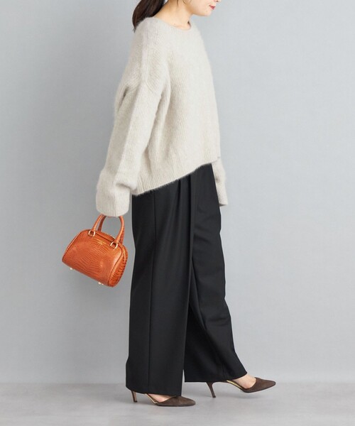 SHIPS（シップス）の「〈手洗い可能〉フォックス クルーネック ニット プルオーバー◆（ニット/セーター・レディース・ダークグレー/イエロー/スカイブルー/ナチュラル・ONE SIZE）」の9枚目の写真