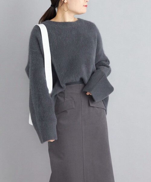 SHIPS（シップス）の「〈手洗い可能〉フォックス クルーネック ニット プルオーバー◆（ニット/セーター・レディース・ダークグレー/イエロー/スカイブルー/ナチュラル・ONE SIZE）」の20枚目の写真