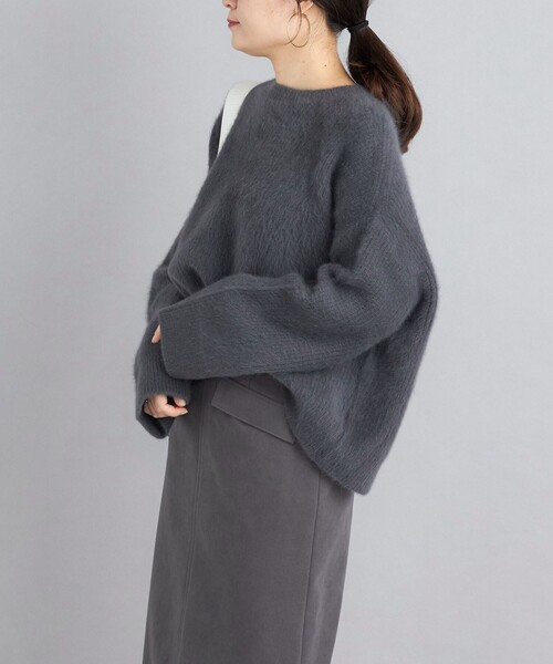 SHIPS（シップス）の「〈手洗い可能〉フォックス クルーネック ニット プルオーバー◆（ニット/セーター・レディース・ダークグレー/イエロー/スカイブルー/ナチュラル・ONE SIZE）」の10枚目の写真