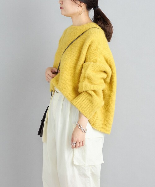 SHIPS（シップス）の「〈手洗い可能〉フォックス クルーネック ニット プルオーバー◆（ニット/セーター・レディース・ダークグレー/イエロー/スカイブルー/ナチュラル・ONE SIZE）」の22枚目の写真