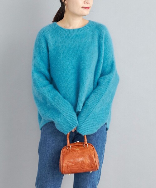 SHIPS（シップス）の「〈手洗い可能〉フォックス クルーネック ニット プルオーバー◆（ニット/セーター・レディース・ダークグレー/イエロー/スカイブルー/ナチュラル・ONE SIZE）」の14枚目の写真