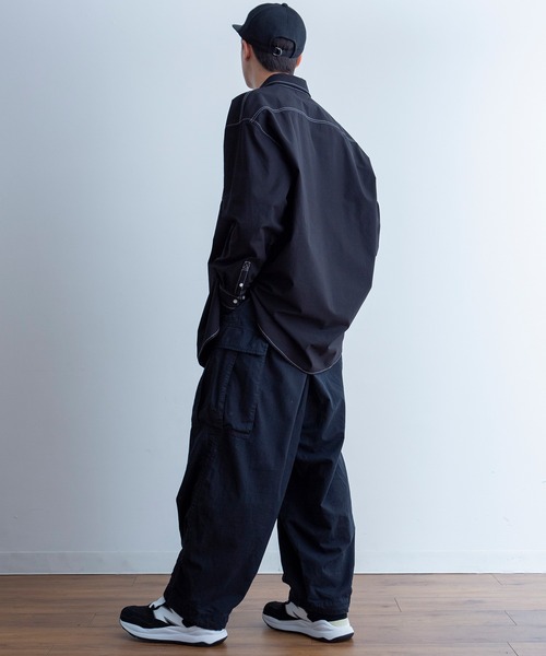 Universal Style Wear（ユニバーサルスタイルウェア）の「Universal Style Wear テーパード バズーカ カーゴ パンツ（カーゴパンツ・メンズ・カーキ/ブラック/グレー/オフホワイト・MEDIUM/LARGE/X-LARGE）」の19枚目の写真