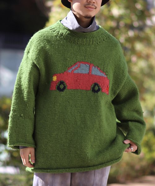 車 24SS MacMahon Knitting Mills トラック car macmahon knitting mills Car 車 ニット