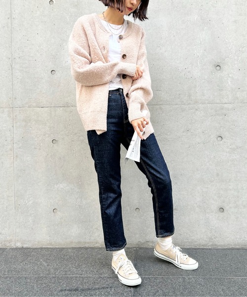 Meli rich（メリーリッチ）の「2WAYオーバーサイズニットカーディガン（カーディガン/ボレロ・レディース・グレイッシュベージュ/ミント/ベージュ/オレンジ/チャコール・MEDIUM）」の19枚目の写真