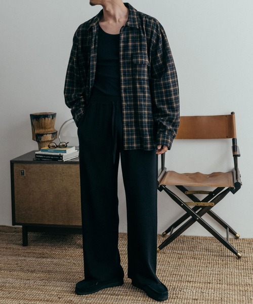 ウォッシャブルウールニットパンツ　ブラックサイズ36 2本セット売り euan. ウォッシャブル ウール ワイドストレート ニットパンツ
