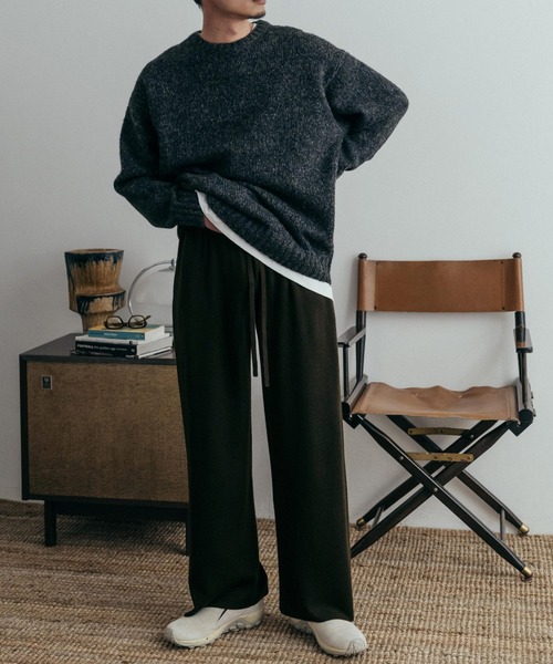 euan.（ユアン）の「euan. ウォッシャブル ウール ワイドストレート ニットパンツ（その他パンツ・メンズ・ブラック/ネイビー/ダークブラウン・M/L）」の19枚目の写真