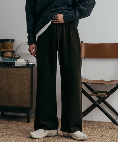 euan.（ユアン）の「euan. ウォッシャブル ウール ワイドストレート ニットパンツ（その他パンツ・メンズ・ブラック/ネイビー/ダークブラウン・M/L）」の21枚目の写真
