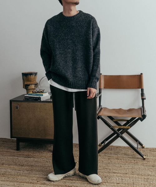 euan.（ユアン）の「euan. ウォッシャブル ウール ワイドストレート ニットパンツ（その他パンツ・メンズ・ブラック/ネイビー/ダークブラウン・M/L）」の22枚目の写真