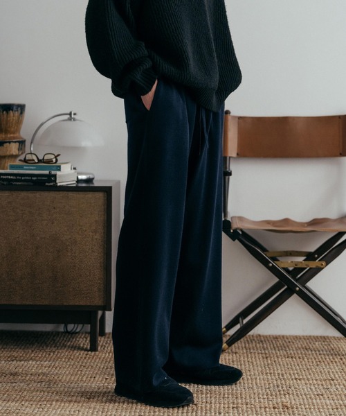 euan. ウォッシャブル ウール ワイドストレート ニットパンツ（その他